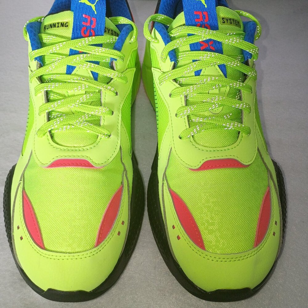 Puma RS-X DAZED 3 Racer 384655-01 Mens running Shoes Electro Green - Size 11.5